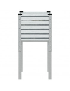 Fioriera da Giardino 45x45x88 cm in Acciaio Zincato