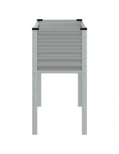 Fioriera da Giardino Grigia 100x41x90 cm in Acciaio