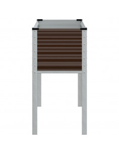 Fioriera da Giardino Marrone 100x41x90 cm in Acciaio