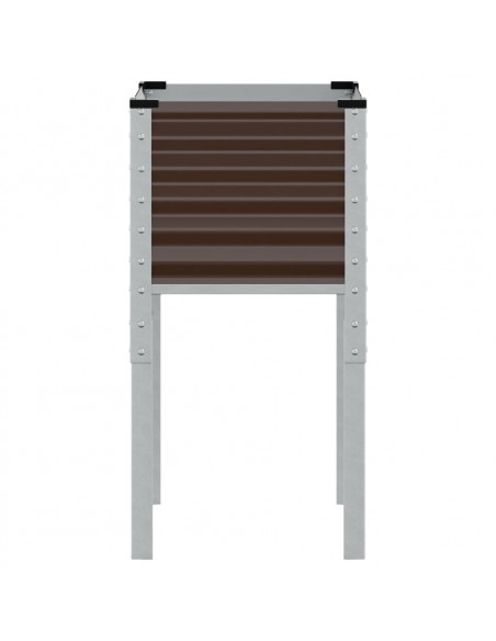 Fioriera da Giardino Marrone 45x45x88 cm in Acciaio