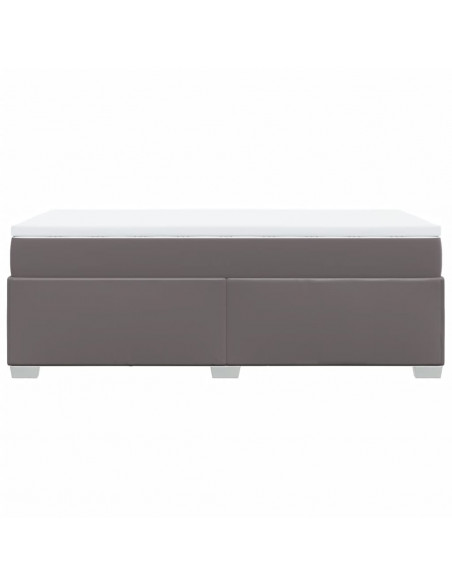 Giroletto a Molle con Materasso Grigio 90x190 cm in Similpelle