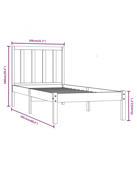 Giroletto Miele in Legno Massello di Pino 100x200 cm