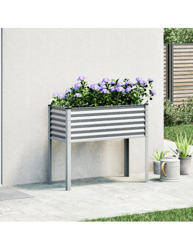 Fioriera da Giardino 100x41x90 cm in Acciaio Zincato