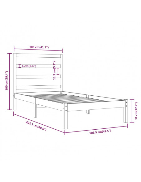 Giroletto Miele in Legno Massello di Pino 100x200 cm