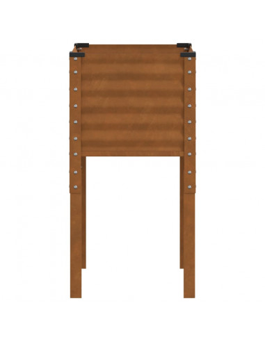 Fioriera da Giardino 45x45x88 cm in Acciaio Corten