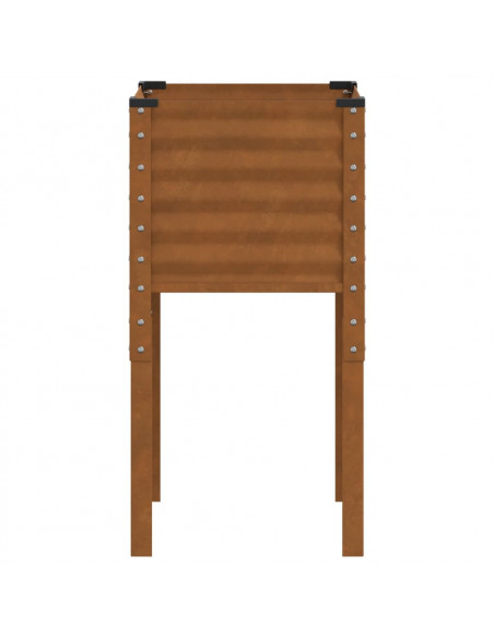 Fioriera da Giardino 45x45x88 cm in Acciaio Corten