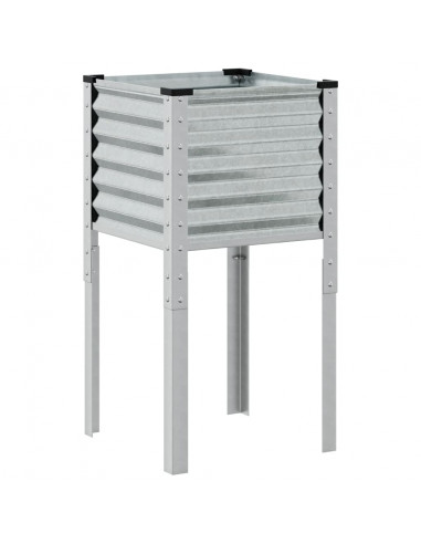 Fioriera da Giardino 45x45x88 cm in Acciaio Zincato