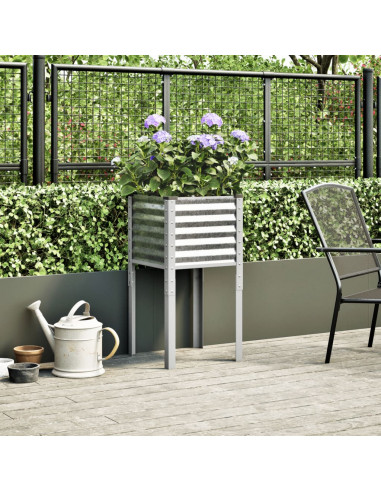 Fioriera da Giardino 45x45x88 cm in Acciaio Zincato