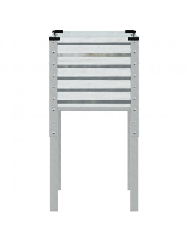 Fioriera da Giardino 45x45x88 cm in Acciaio Zincato