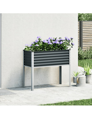 Fioriera da Giardino Antracite 100x41x90 cm in Acciaio