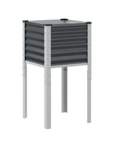 Fioriera da Giardino Antracite 45x45x88 cm in Acciaio