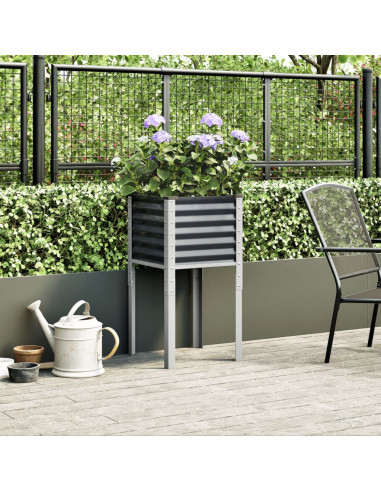 Fioriera da Giardino Antracite 45x45x88 cm in Acciaio