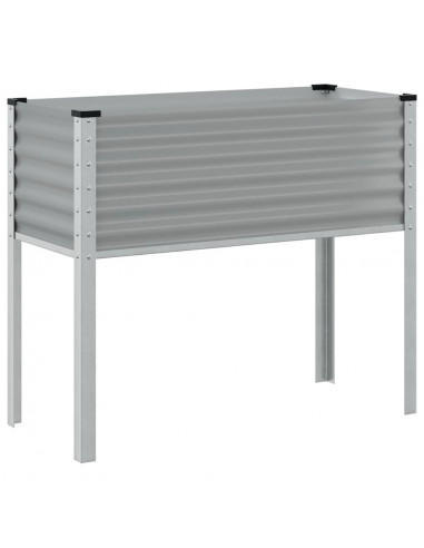 Fioriera da Giardino Grigia 100x41x90 cm in Acciaio