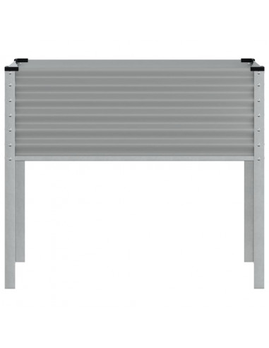 Fioriera da Giardino Grigia 100x41x90 cm in Acciaio