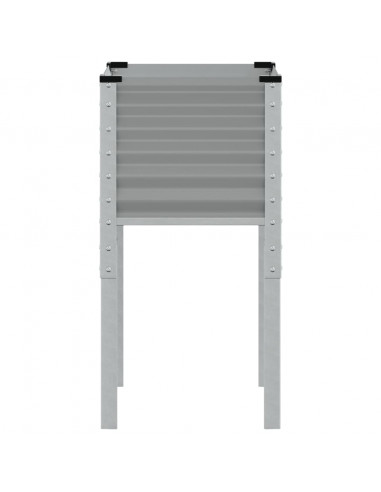 Fioriera da Giardino Grigia 45x45x88 cm in Acciaio