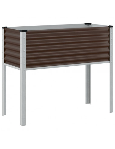 Fioriera da Giardino Marrone 100x41x90 cm in Acciaio