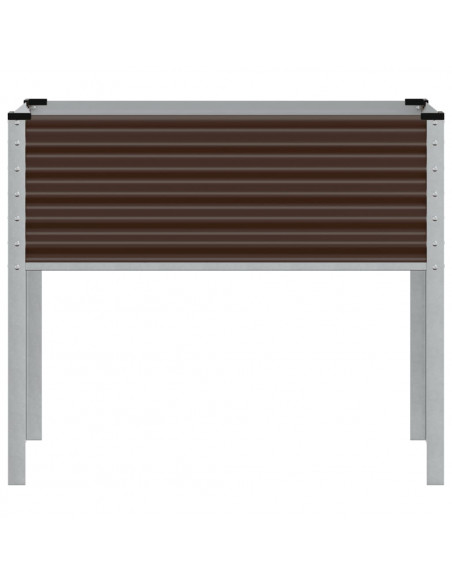 Fioriera da Giardino Marrone 100x41x90 cm in Acciaio