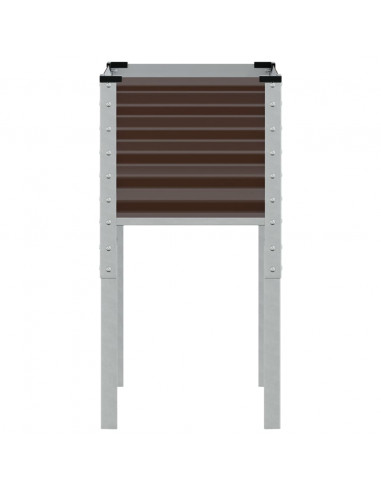 Fioriera da Giardino Marrone 45x45x88 cm in Acciaio