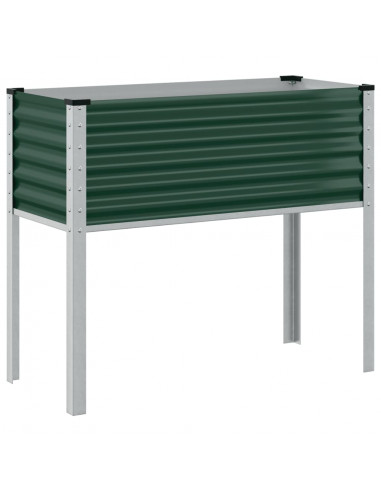 Fioriera da Giardino Verde 100x41x90 cm in Acciaio