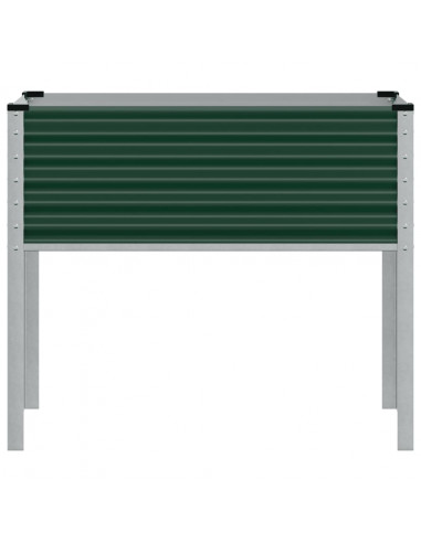 Fioriera da Giardino Verde 100x41x90 cm in Acciaio