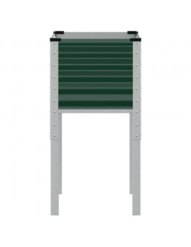 Fioriera da Giardino Verde 45x45x88 cm in Acciaio