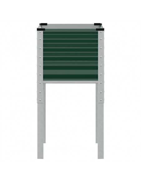 Fioriera da Giardino Verde 45x45x88 cm in Acciaio