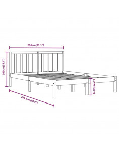 Giroletto Miele in Legno Massello di Pino 200x200 cm