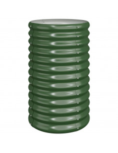 Vaso da Giardino Acciaio Verniciato a Polvere 40x40x68 cm Verde 2