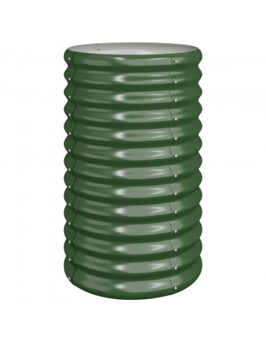 Vaso da Giardino Acciaio Verniciato a Polvere 40x40x68 cm Verde