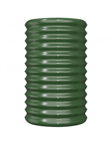Vaso da Giardino Acciaio Verniciato a Polvere 40x40x68 cm Verde