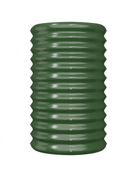 Vaso da Giardino Acciaio Verniciato a Polvere 40x40x68 cm Verde