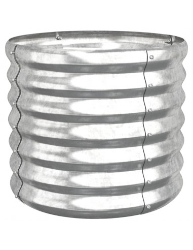 Vaso Giardino Acciaio Verniciato a Polvere 40x40x36 cm Argento