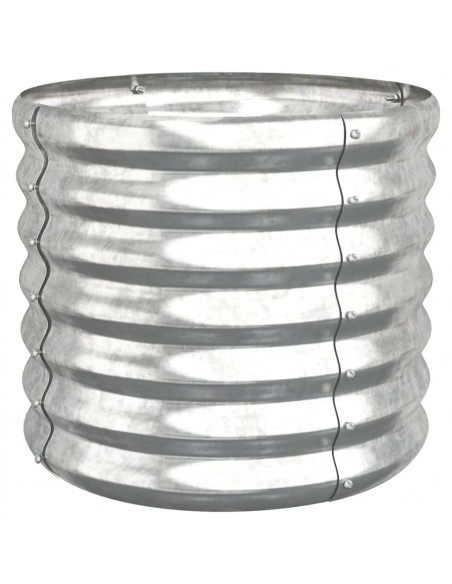 Vaso Giardino Acciaio Verniciato a Polvere 40x40x36 cm Argento Vaso Giardino Acciaio Verniciato a Polvere 40x40x36 cm Argento