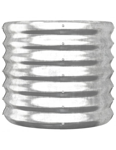 Vaso Giardino Acciaio Verniciato a Polvere 40x40x36 cm Argento