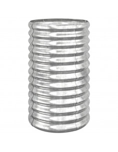 Vaso Giardino Acciaio Verniciato a Polvere 40x40x68 cm Argento 2