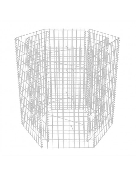 Gabbione Letto Rialzato da Giardino Esagonale 100x90x100 cm