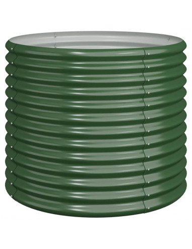 Vaso da Giardino Acciaio Verniciato a Polvere 80x80x68 cm Verde