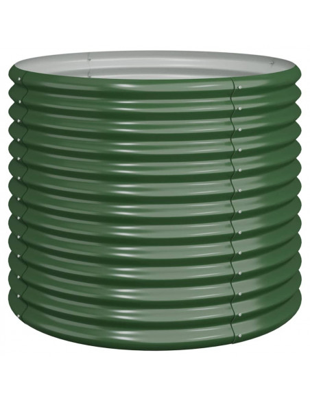 Vaso da Giardino Acciaio Verniciato a Polvere 80x80x68 cm Verde