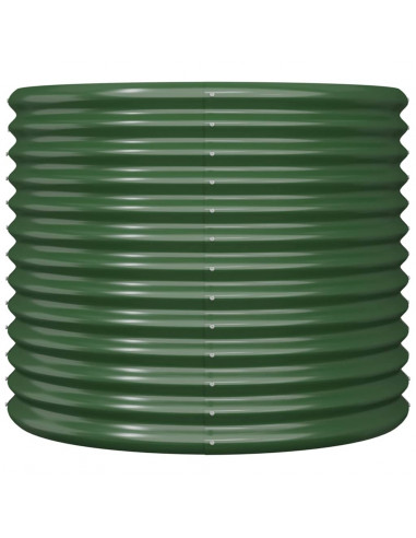 Vaso da Giardino Acciaio Verniciato a Polvere 80x80x68 cm Verde
