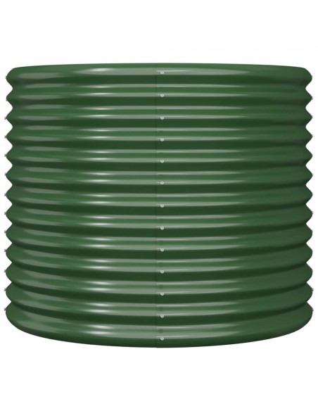 Vaso da Giardino Acciaio Verniciato a Polvere 80x80x68 cm Verde