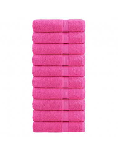 Asciugamani da Bagno 10 pz Verdi 100x150cm 600 g/m² 100% Cotone