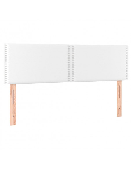 Giroletto Molle con Materasso e LED Bianco 140x190cm Similpelle