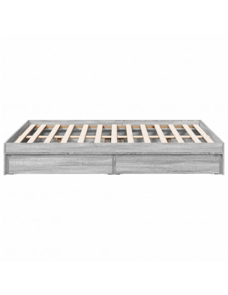 Giroletto Cassetti Grigio Sonoma 140x190 cm Legno Multistrato