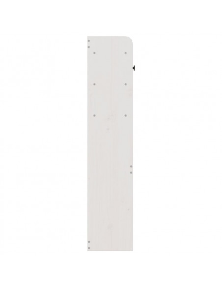 Testiera con Ripiani Bianca 100 cm in Legno Massello di Pino