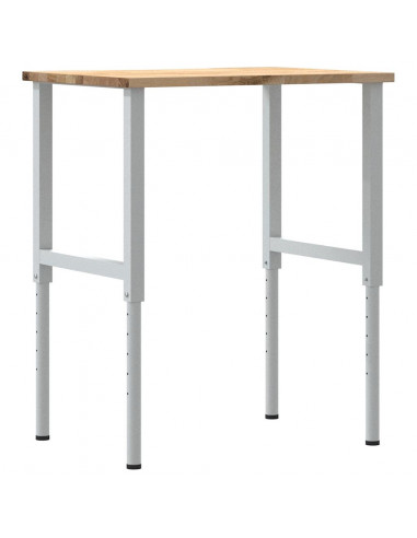 Banco da Lavoro 80x60x(71,5-98) cm Legno Massello Rovere