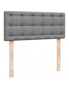 Giroletto a Molle con Materasso Grigio Chiaro 120x200cm Tessuto