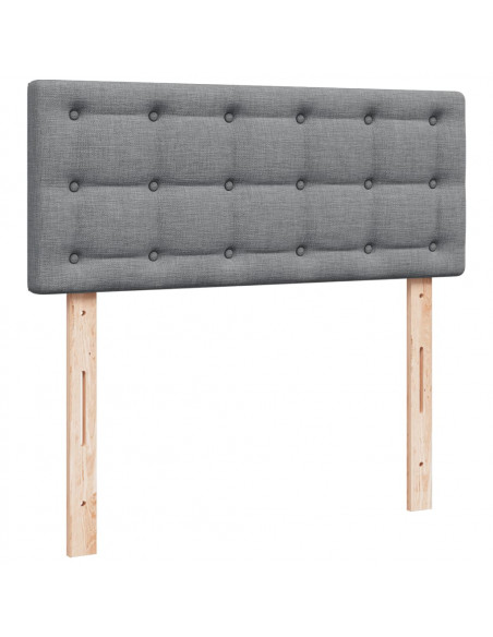 Giroletto a Molle con Materasso Grigio Chiaro 120x200cm Tessuto