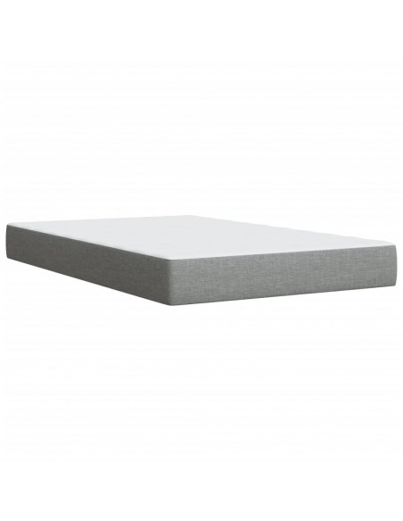 Giroletto a Molle con Materasso Grigio Chiaro 120x200cm Tessuto