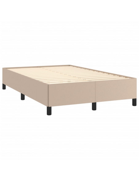 Giroletto Molle Materasso e LED Cappuccino 120x190cm Similpelle