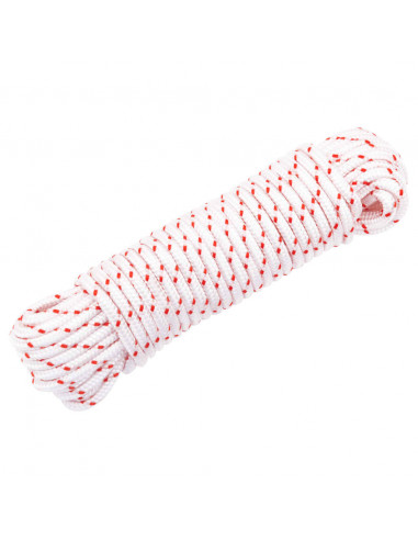 Fune di Avviamento a Strappo Bianco e Rosso Ø4 mm 10 m in Nylon